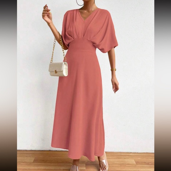 Boho batwing sleeve A line dress - Picture 3 of 6